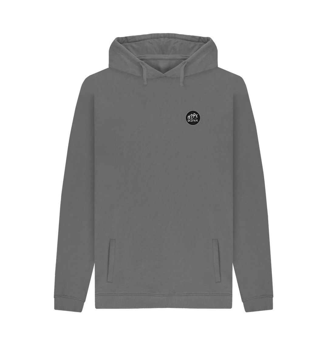 Slate Grey Hope & Despair - Organic Hoodie (white text)
