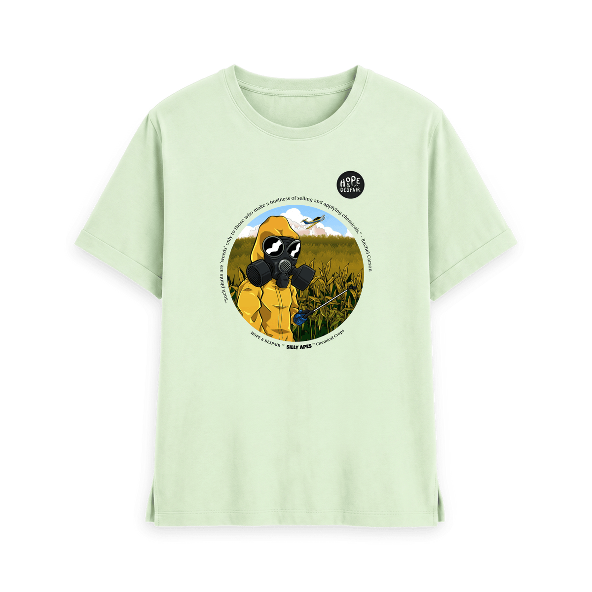 Pastel Green Printed T-shirt Front