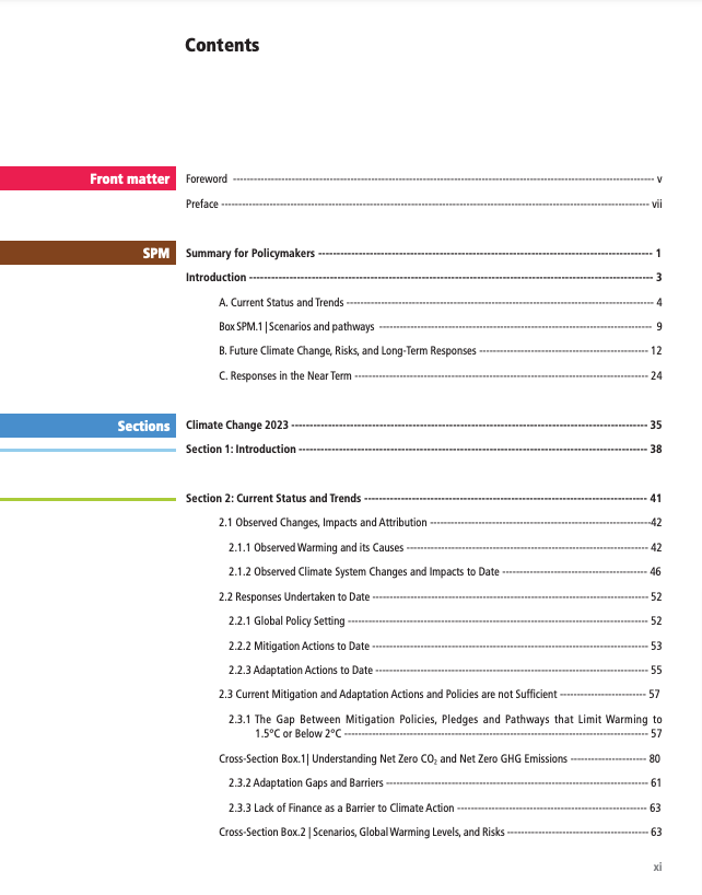 IPCC Sixth Assessment Report - Climate Change 2023