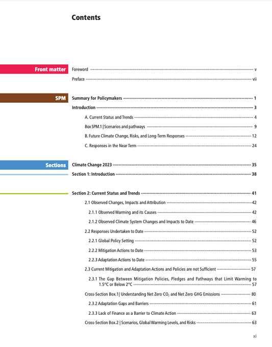 IPCC Sixth Assessment Report - Climate Change 2023