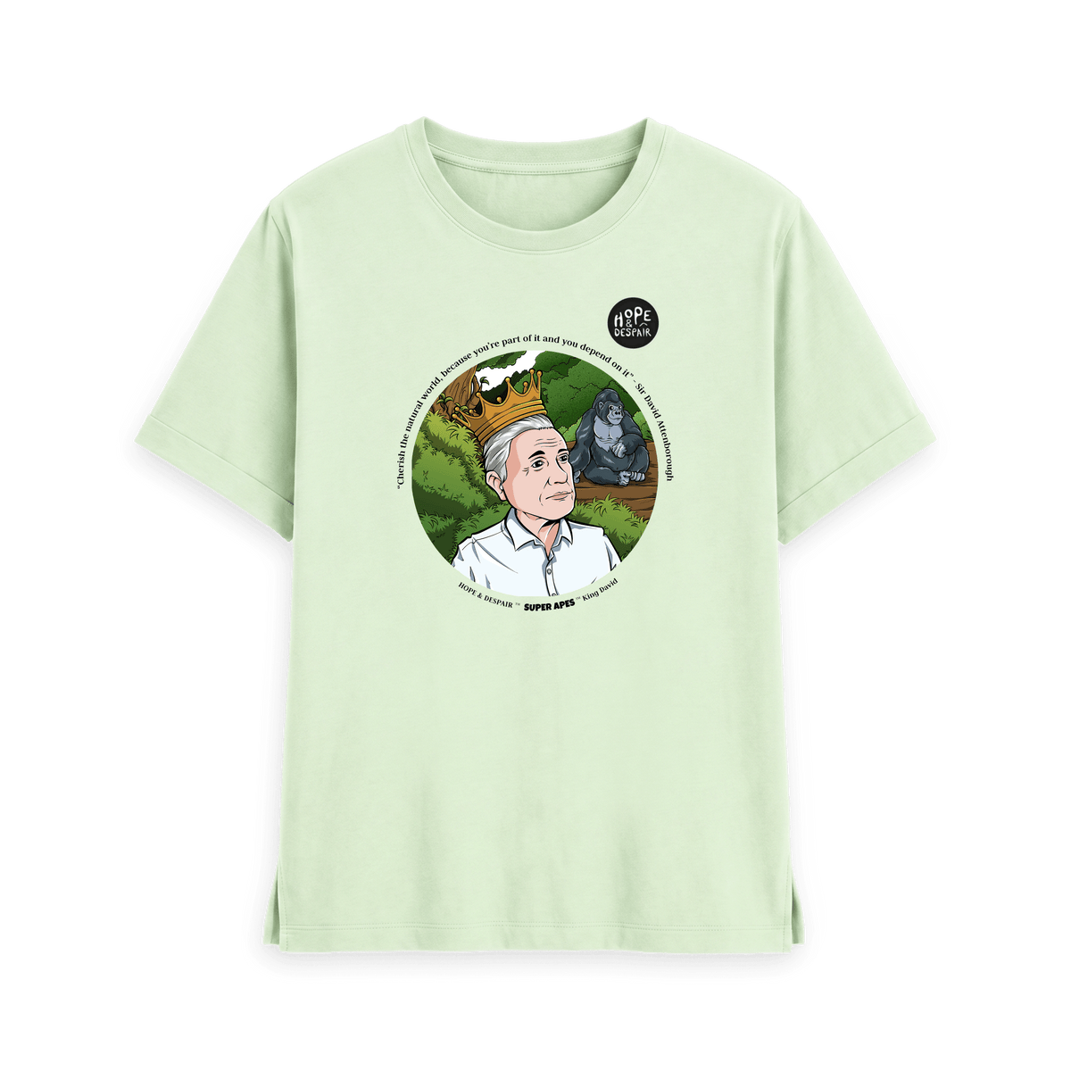 Pastel Green Printed T-shirt Front