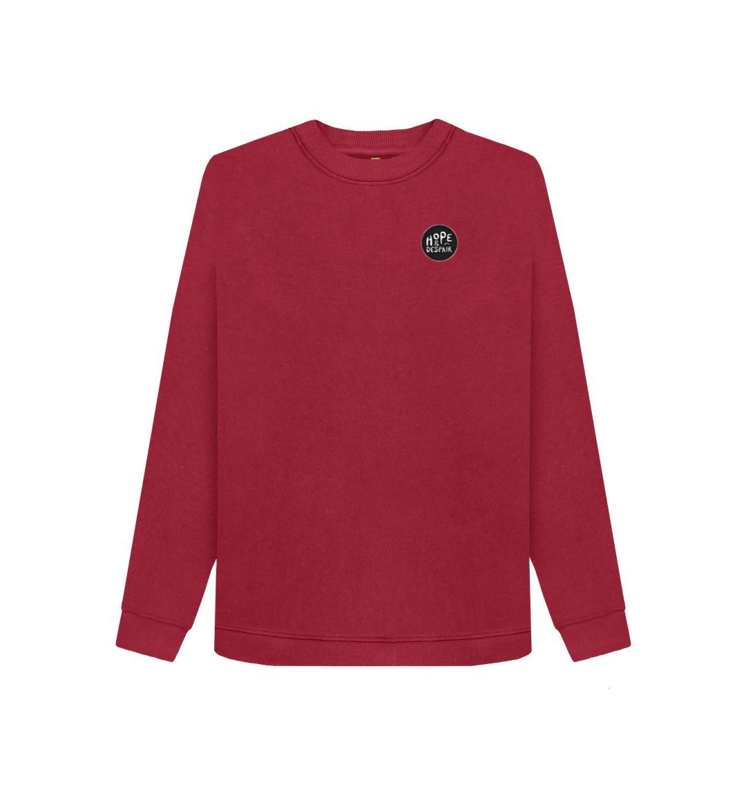 Cherry Hope and Despair - Women's Organic Crewneck Sweater\/Jumper