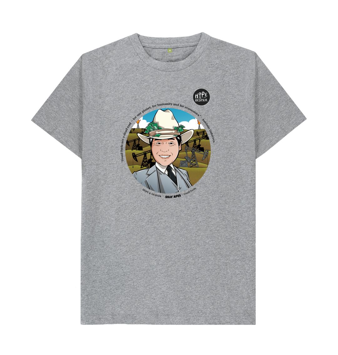 Athletic Grey fossil fools t-shirt