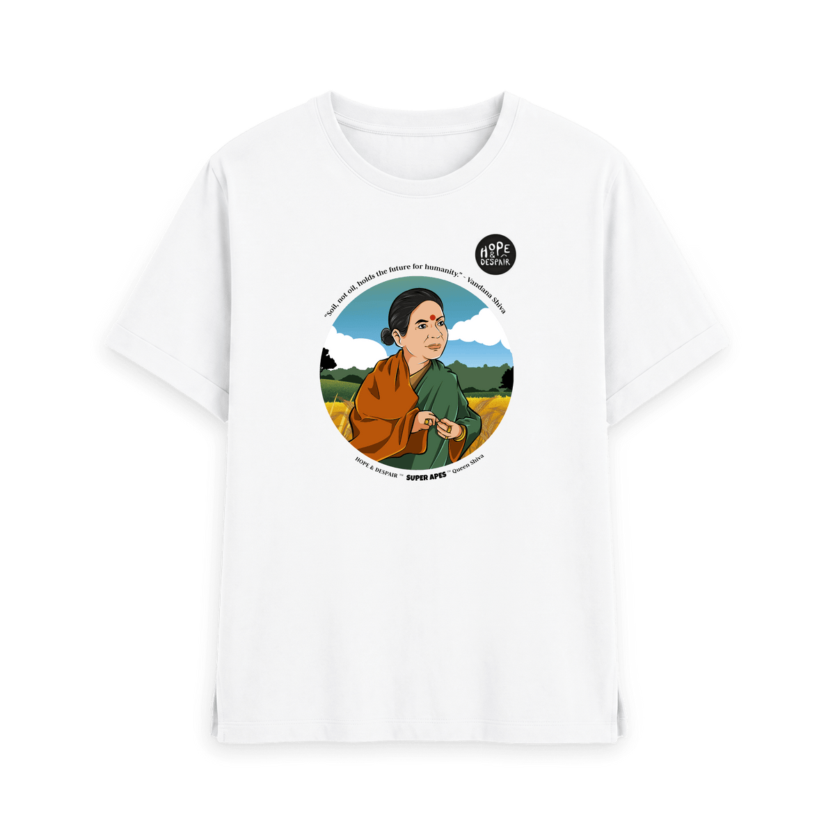 White Printed T-shirt Front