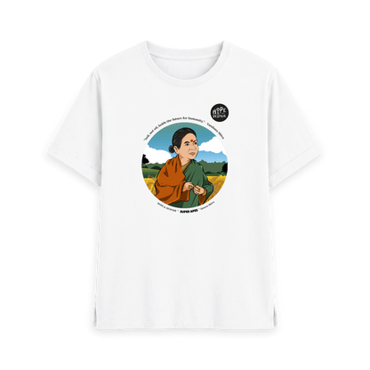 White Printed T-shirt Front