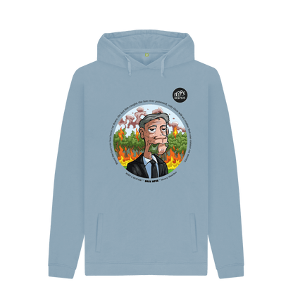 Stone Blue Printed Hoody Front