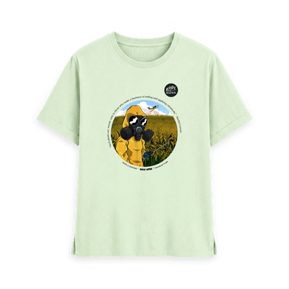 Pastel Green Printed T-shirt Front