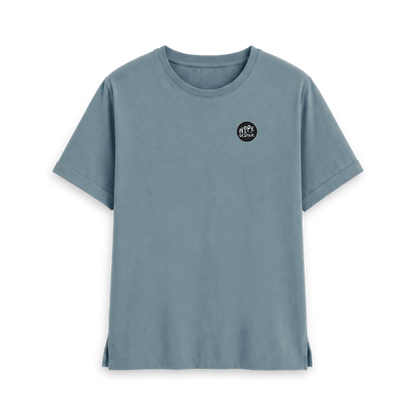 Stone Blue Printed T-shirt Front