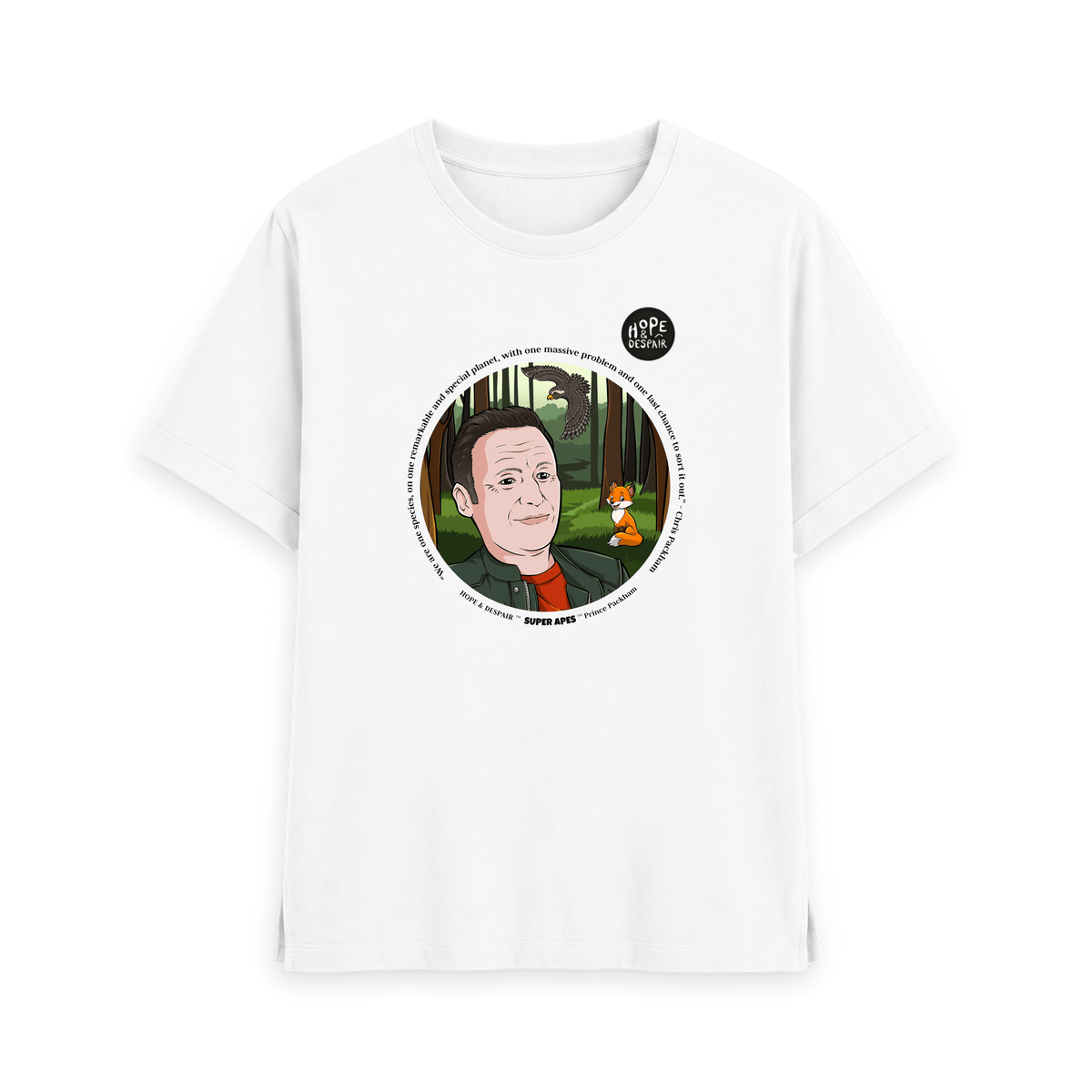 White Printed T-shirt Front