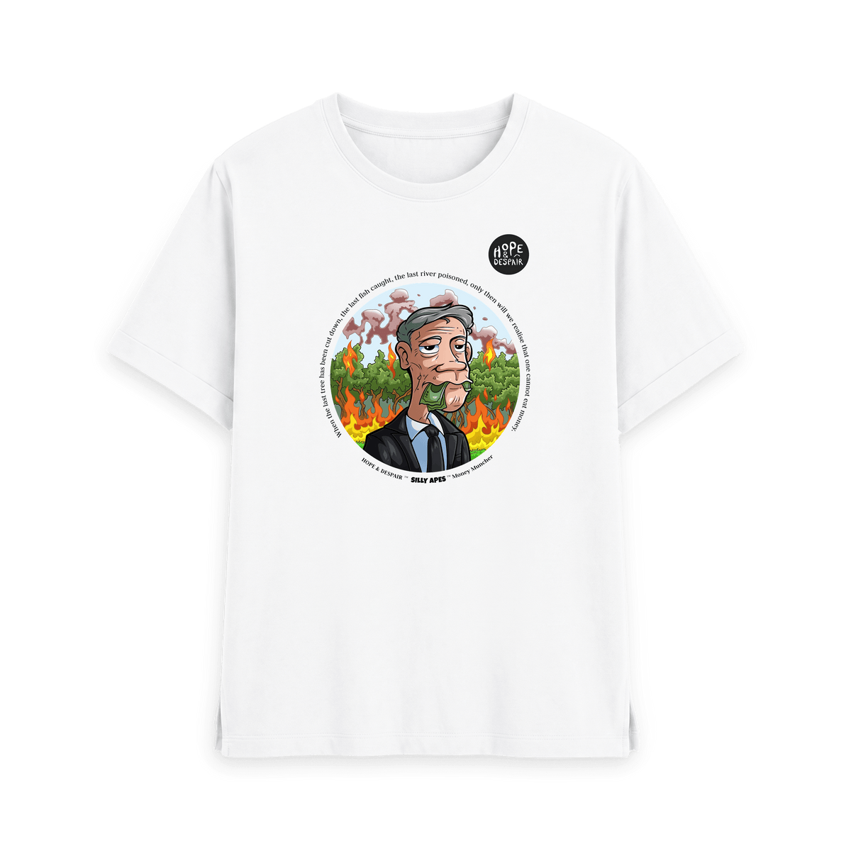 White Printed T-shirt Front