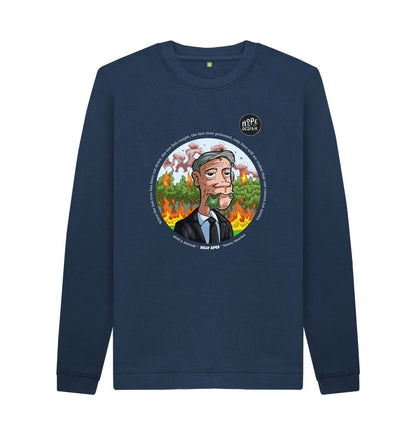 Navy Blue SILLY APES: Money Muncher - Organic Sweater\/Jumper