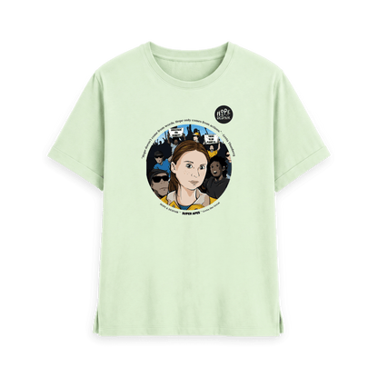Pastel Green Printed T-shirt Front