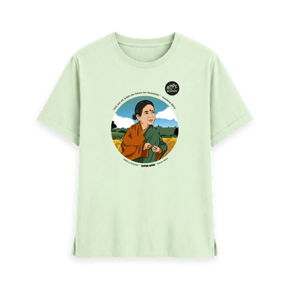 Pastel Green Printed T-shirt Front
