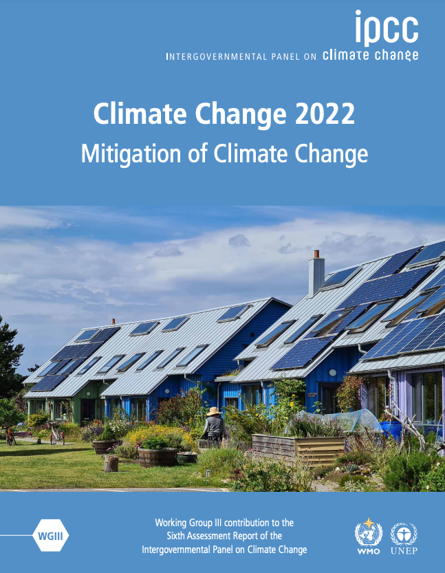 IPCC Climate Change 2022 - Mitigation of Climate Change Report