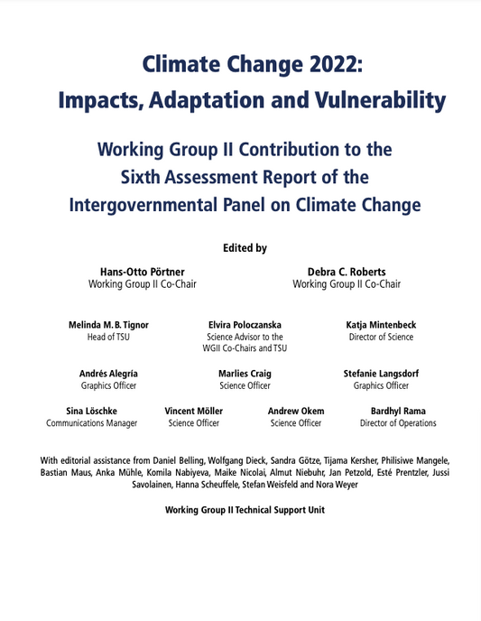 IPCC Climate Change 2022 - Impacts, Adaptation and Vulnerability