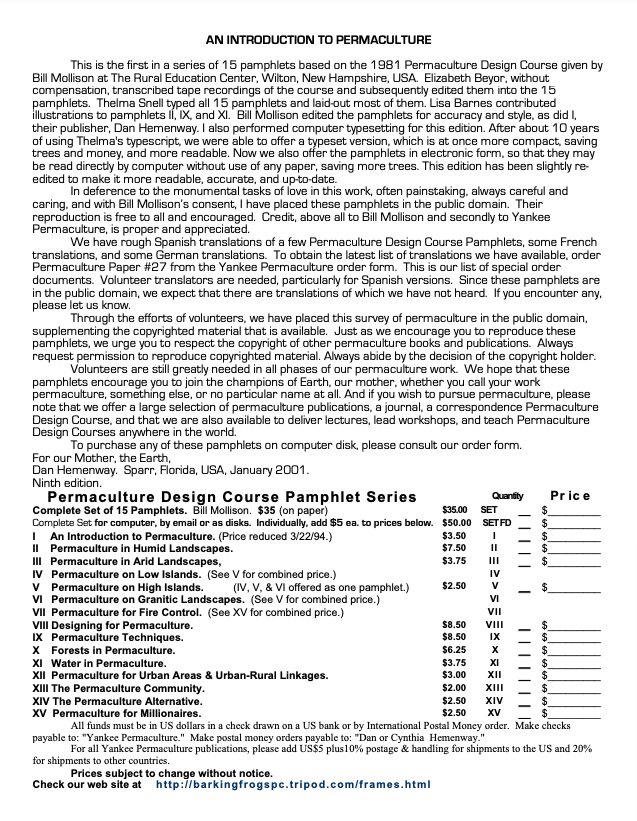 Introduction to Permaculture by Bill Mollison