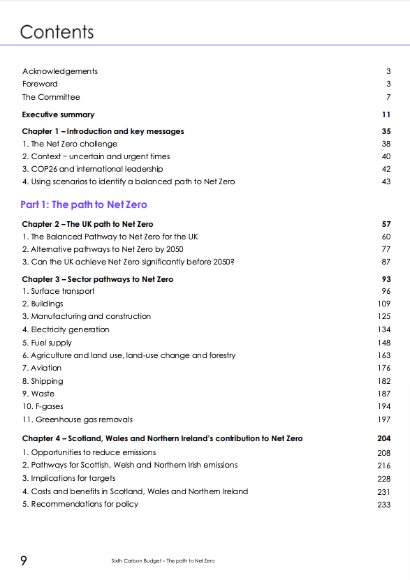 The Sixth Carbon Budget: The UK’s path to Net Zero