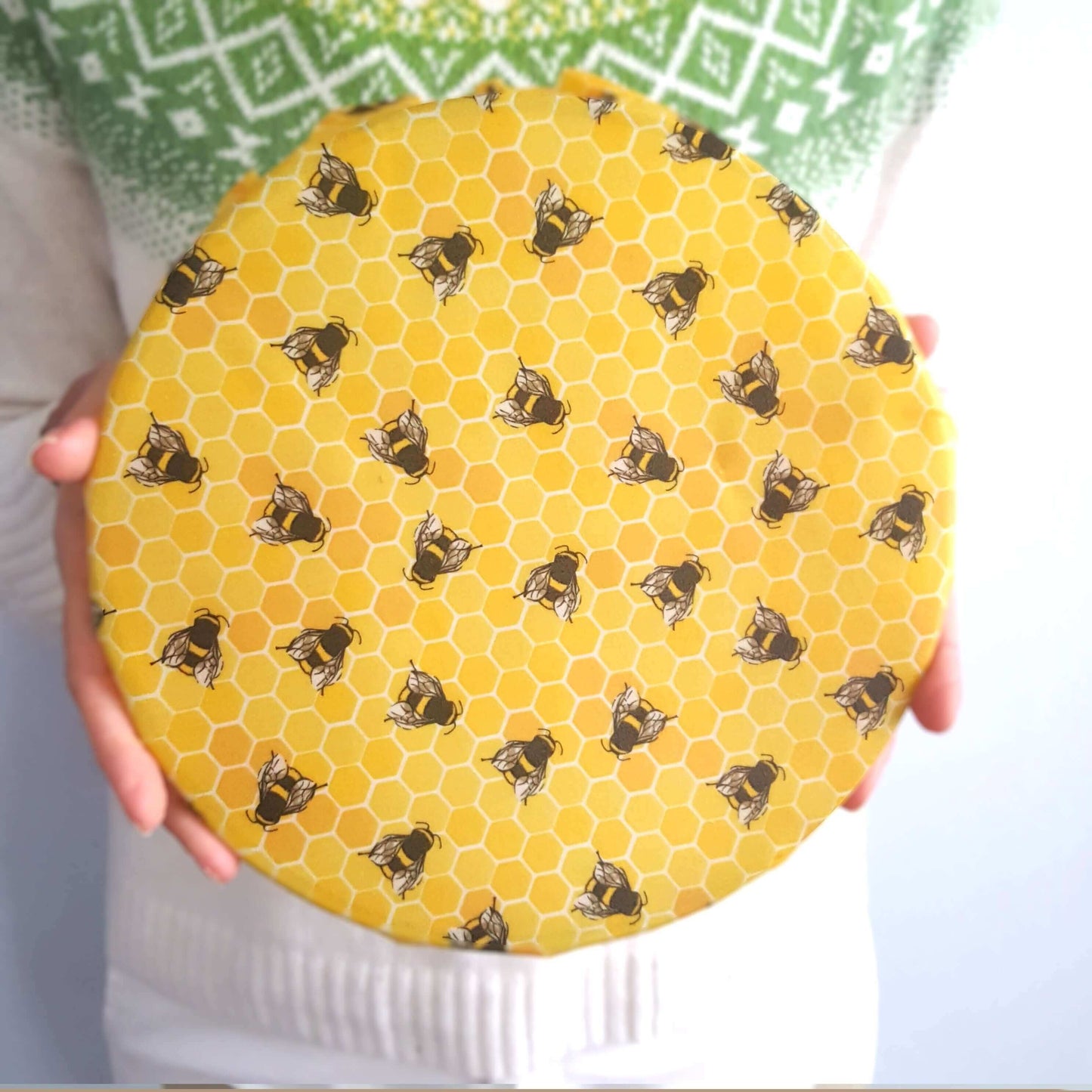 *Set of 3 Handmade Beeswax Wraps | Bee Happy