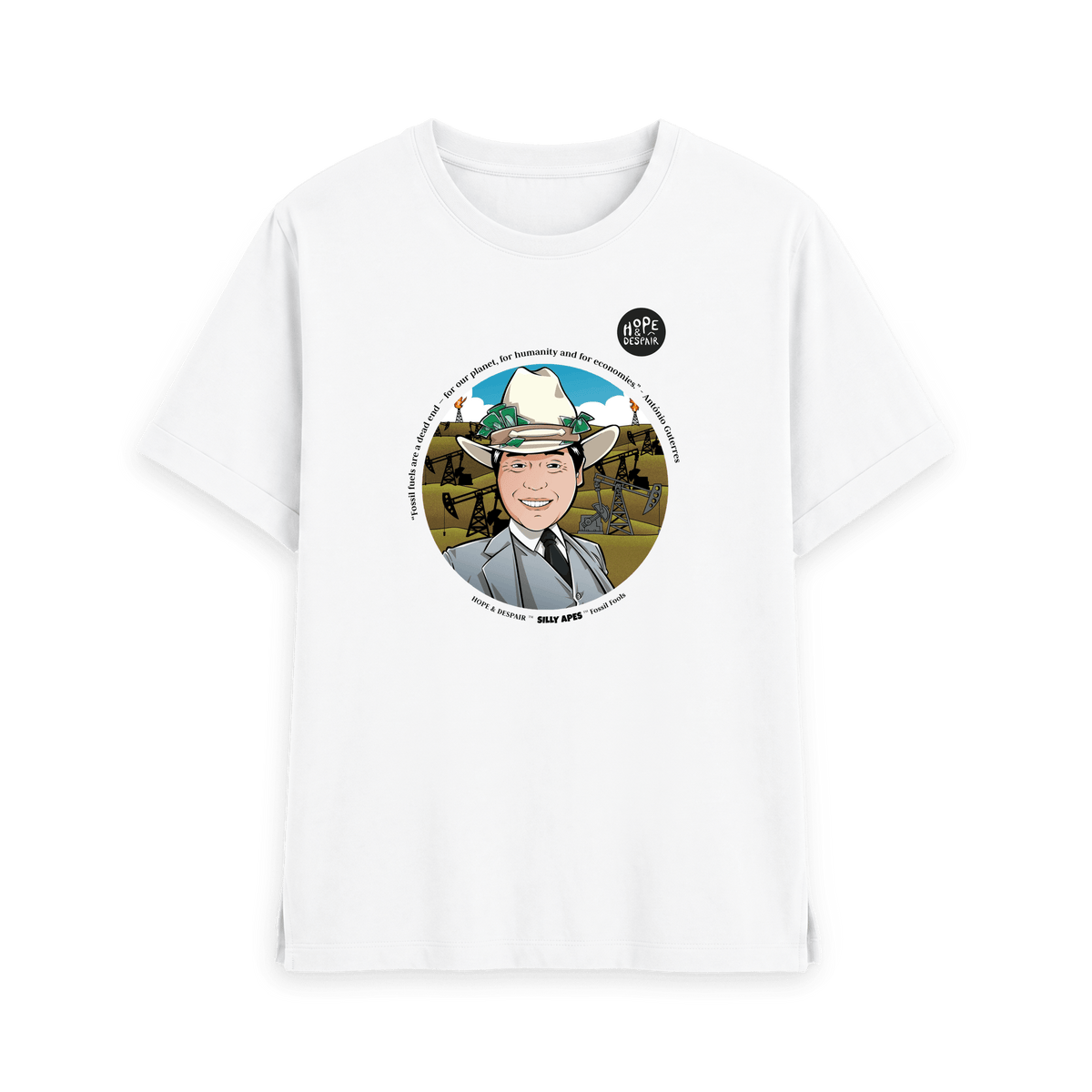 White Printed T-shirt Front