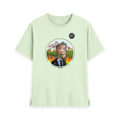 Pastel Green Printed T-shirt Front