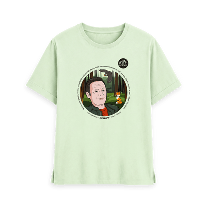 Pastel Green Printed T-shirt Front