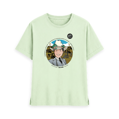 Pastel Green Printed T-shirt Front