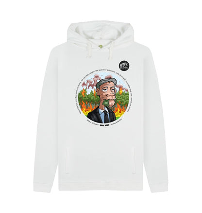 White SILLY APES: Money Muncher - Organic Hoodie (black text)