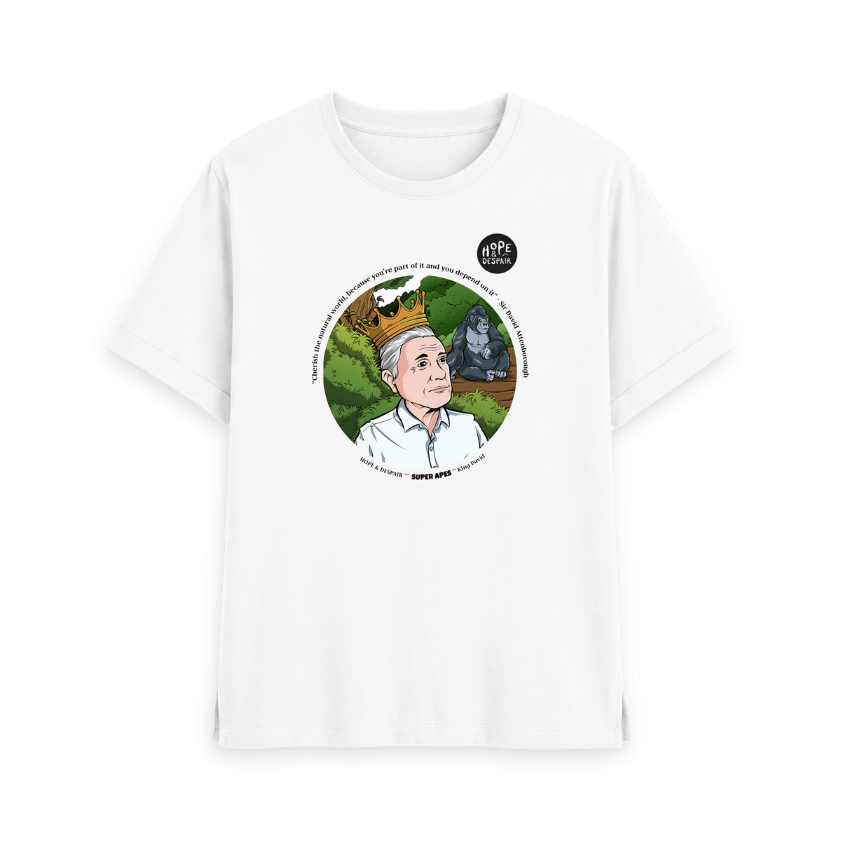 White Printed T-shirt Front