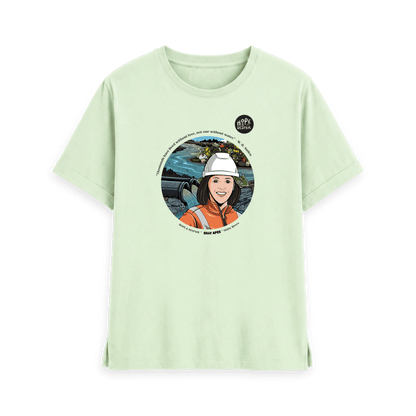 Pastel Green Printed T-shirt Front