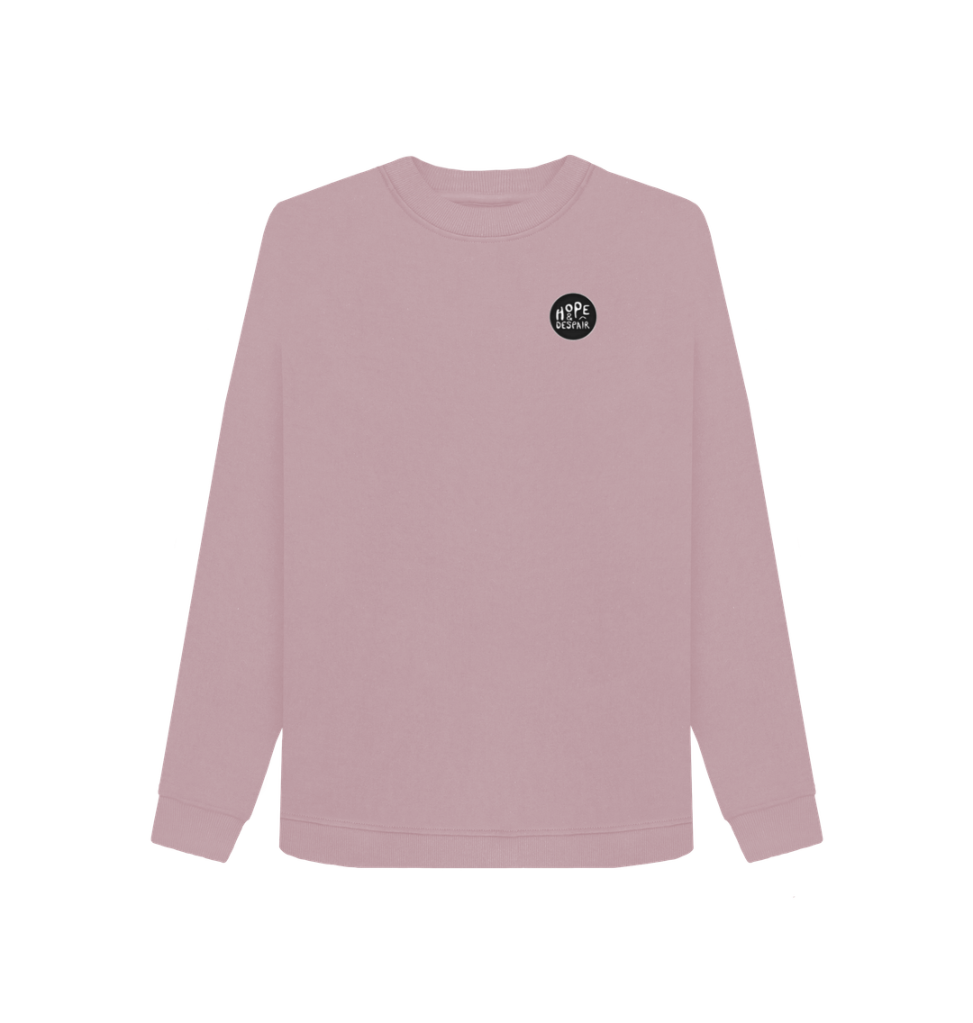 Mauve Printed Sweater Front