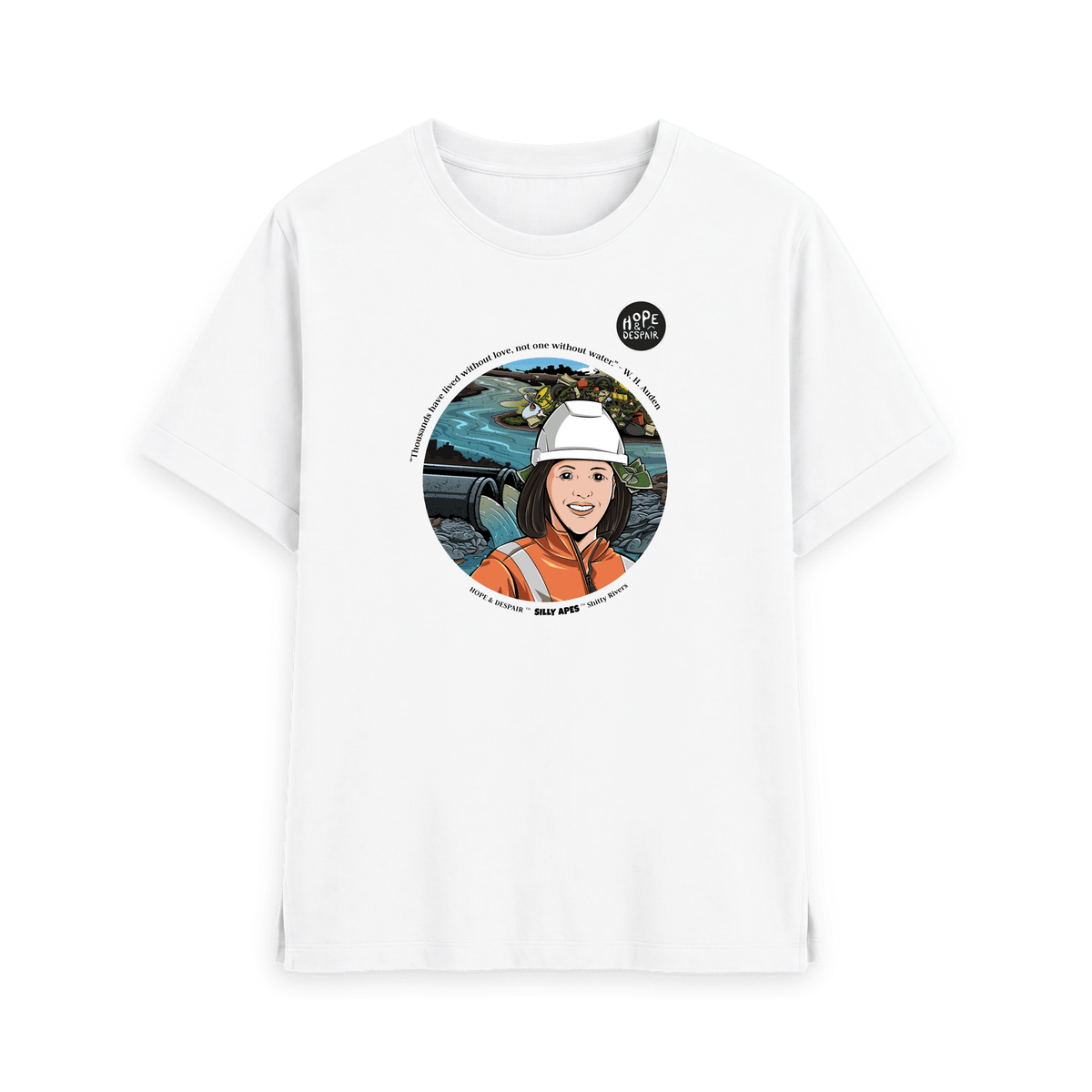 White Printed T-shirt Front