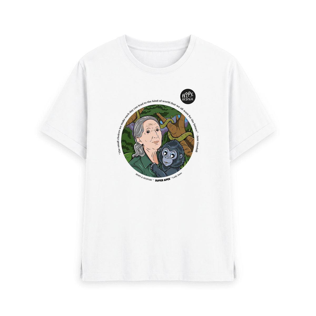 White Printed T-shirt Front