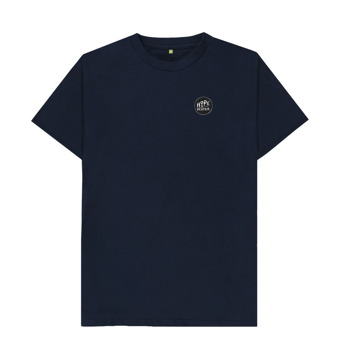 Navy Blue chemical crops t-shirt (back image)