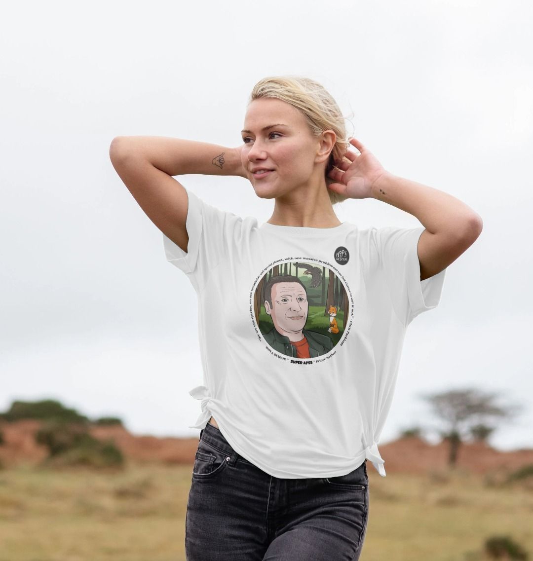 SUPER APES: Prince Packham - Women's Organic Relaxed Tee (black text)