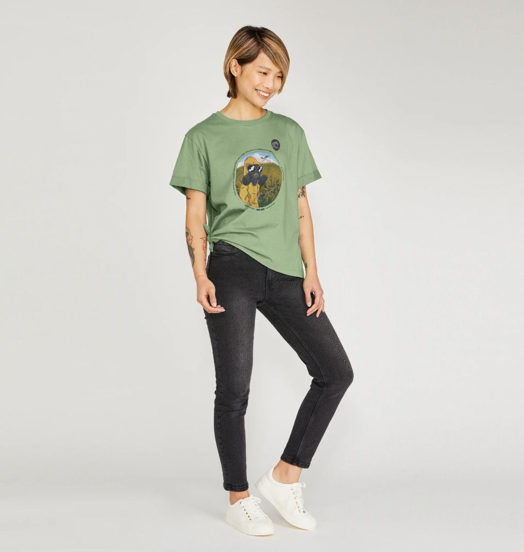 SILLY APES: Chemical Crops - Women's Organic Relaxed Fit Tee (black text)