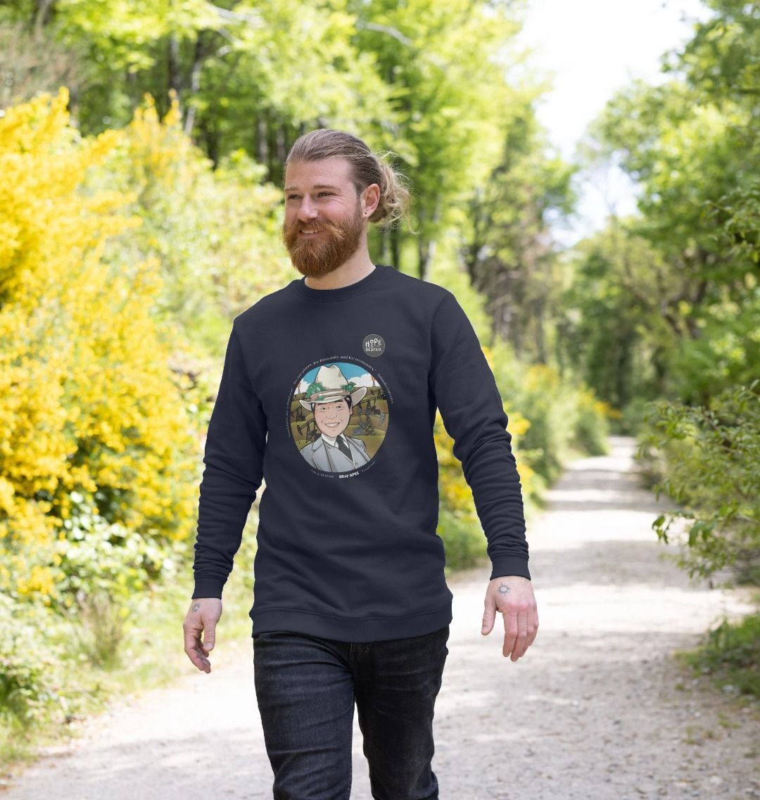 SILLY APES: Fossil Fools - Organic Sweater/Jumper (white text)