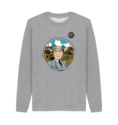 Light Heather Printed Sweater Front