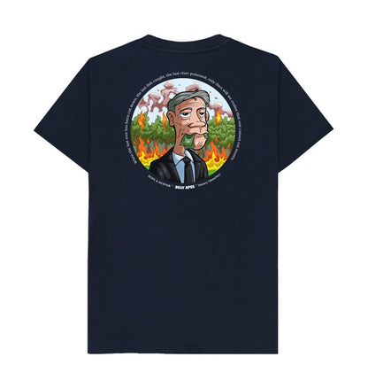 SILLY APES: Money Muncher - Organic T-Shirt (white text, back image)