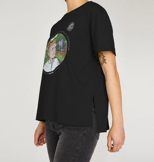 SUPER APES: King David - Women's Organic Relaxed Tee (white text)