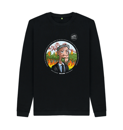 Black Printed Sweater Front