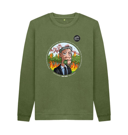 Khaki SILLY APES: Money Muncher - Organic Sweater\/Jumper