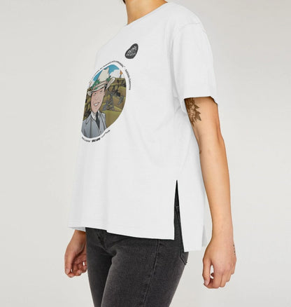 SILLY APES: Fossil Fools - Women's Organic Relaxed Fit Tee (black text)