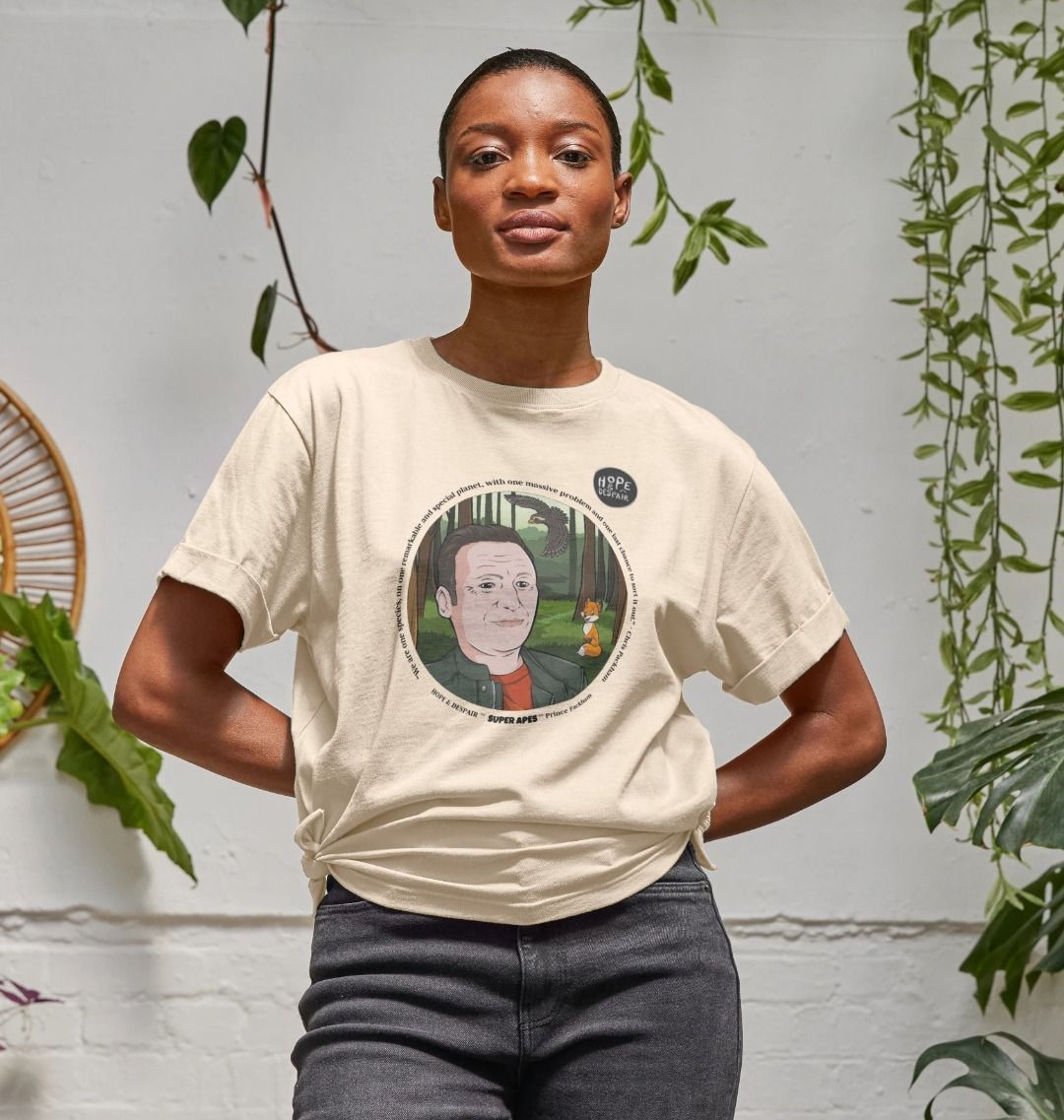 SUPER APES: Prince Packham - Women's Organic Relaxed Tee (black text)