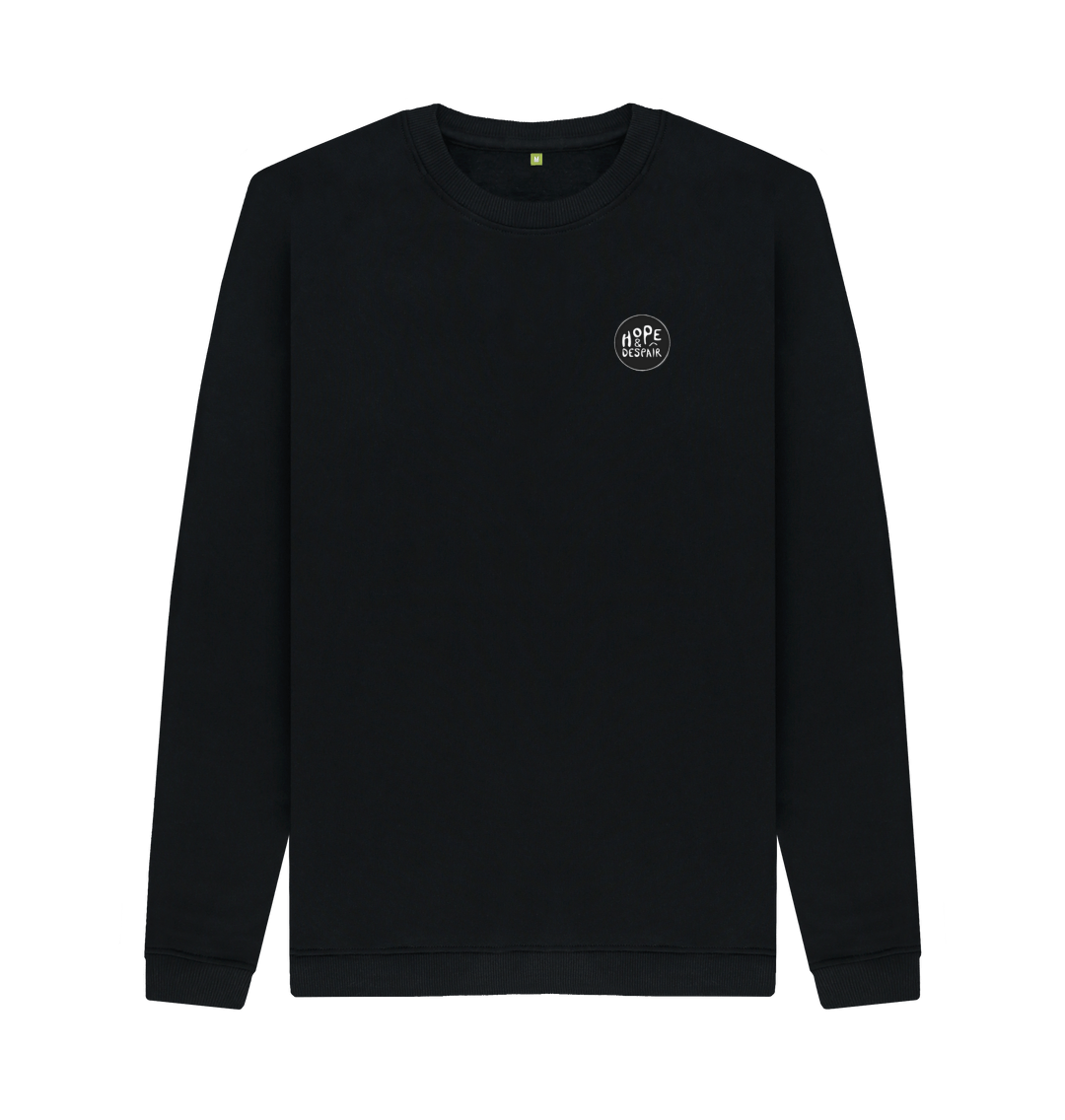 Black Printed Sweater Front