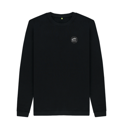 Black Printed Sweater Front
