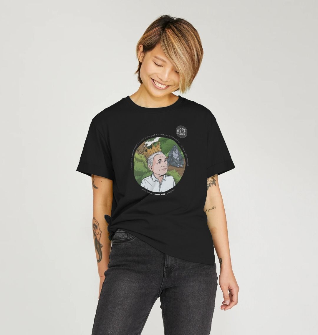 SUPER APES: King David - Women's Organic Relaxed Tee (white text)