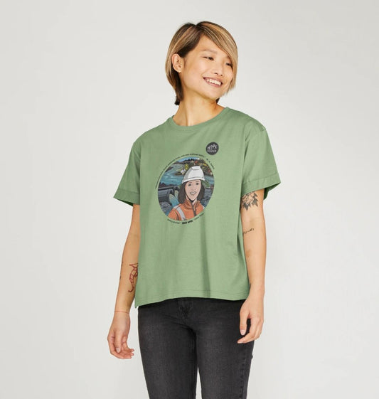 SILLY APES: Shitty Rivers - Women's Organic Relaxed Tee (black text)