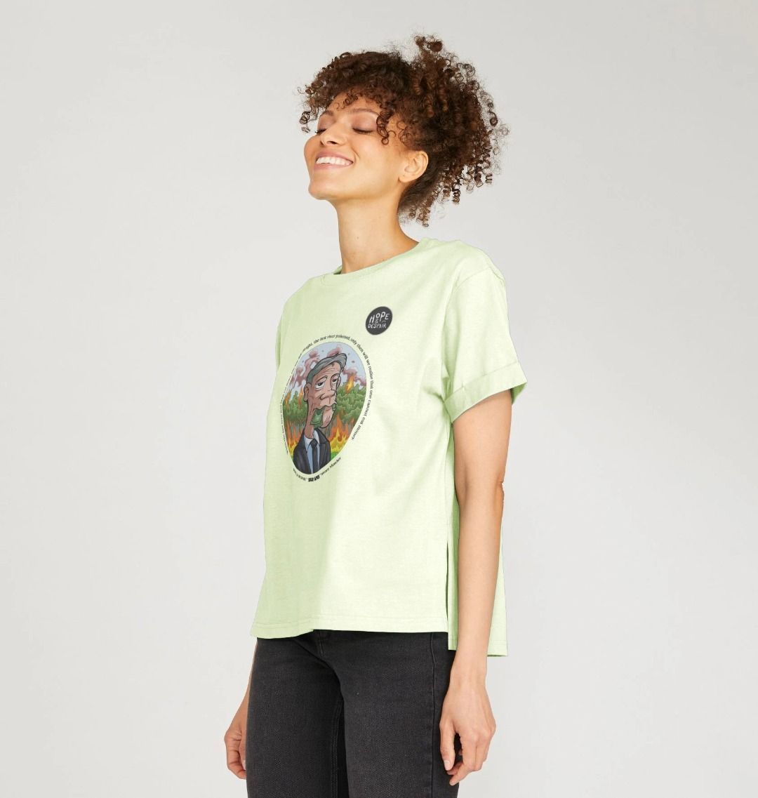 SILLY APES: Money Muncher - Women's Organic Relaxed Fit Tee (black text)