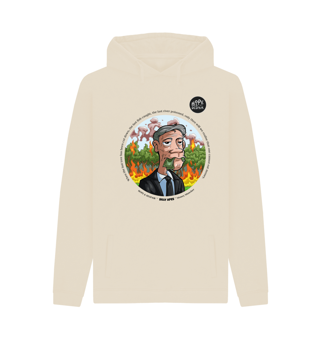 Oat Printed Hoody Front