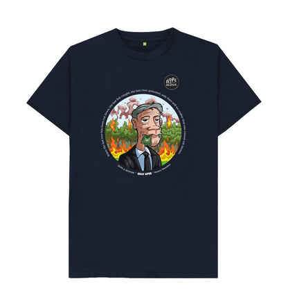 Navy Blue SILLY APES: Money Muncher - Organic T-Shirt (white text)